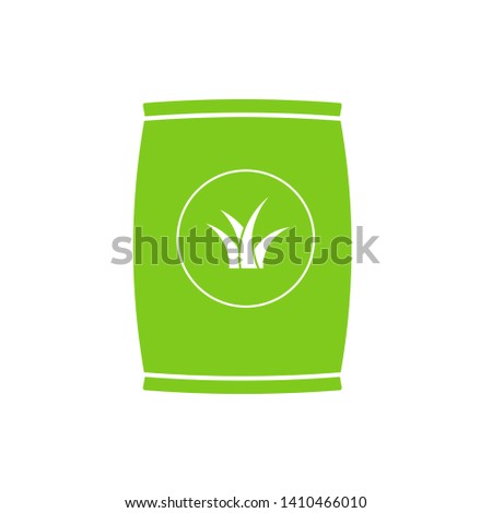 Grass Seed Bag. Lawn care clipart isolated on white background