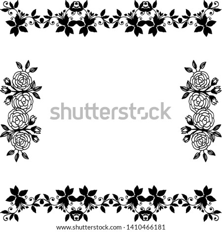 Vector illustration design beautiful wreath frame for greeting card