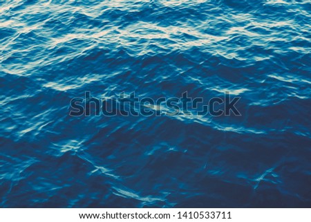 Beach, travel destination and nature environment concept - Ocean water surface texture, vintage summer holiday background