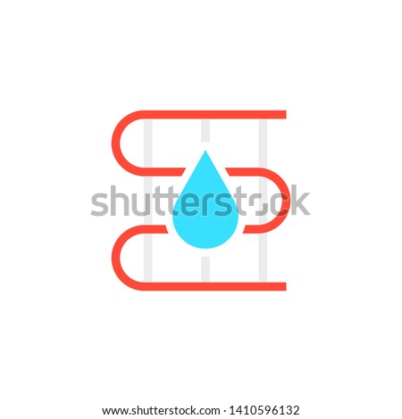Water Underfloor Heating icon. Clipart image isolated on white background