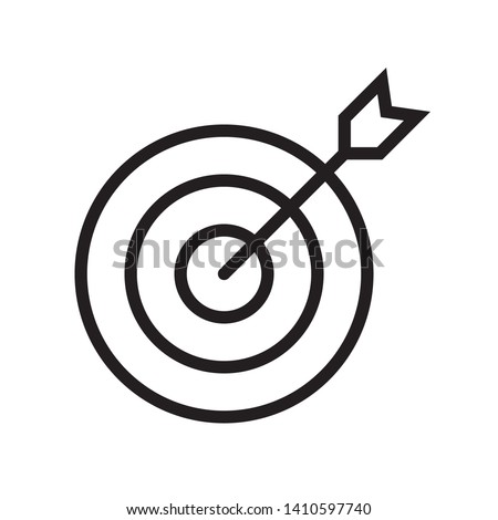 Target icon in trendy outline style design. Vector graphic illustration. Target symbol for website design, logo, app, and ui. Editable vector stroke. EPS 10. Royalty-Free Stock Photo #1410597740