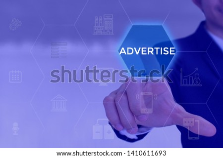 select ADVERTISE - technology and business concept