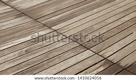old solid wood plank terrace floor finishing with natural color