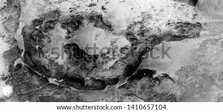 trampled, allegory, abstract naturalism, Black and white photo, abstract photography of landscapes of the deserts of Africa from the air, aerial view, contemporary photographic art, 