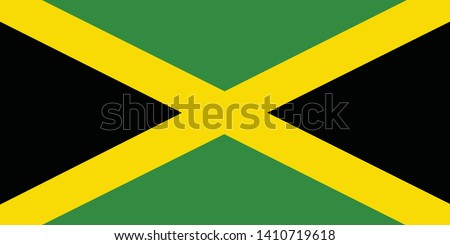 Flag of Jamaica vector illustration