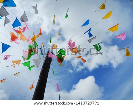 carnival decoration with the triangle bunting.