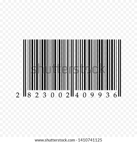 Barcode icon isolated on transparent background. Vector illustration.