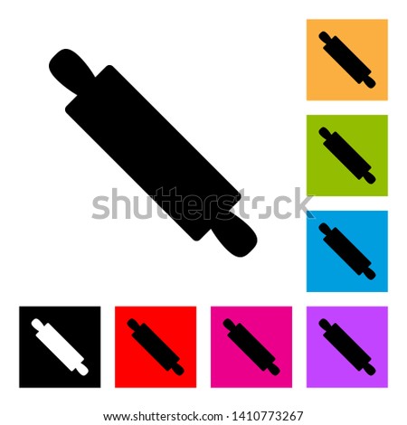 Bakery Roller Icon in Different Color Background