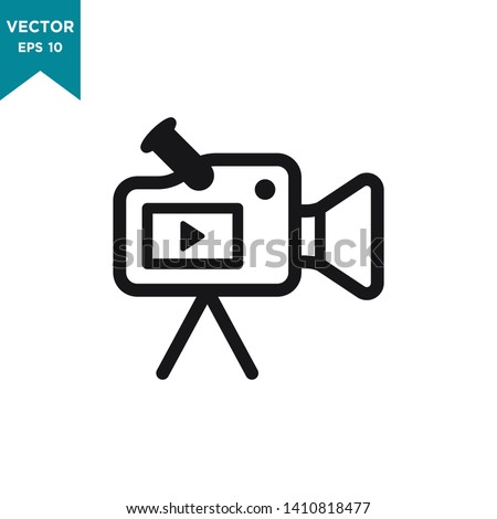 video camera icon vector logo template