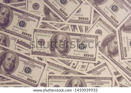 100 us dollar money american as background