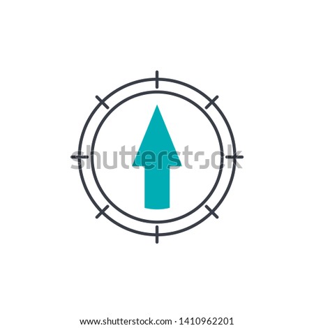 Creative Compass Concept Logo Design Template. Simple Black Blue Compass Icon Travel isolated on white background. Vector Illustration