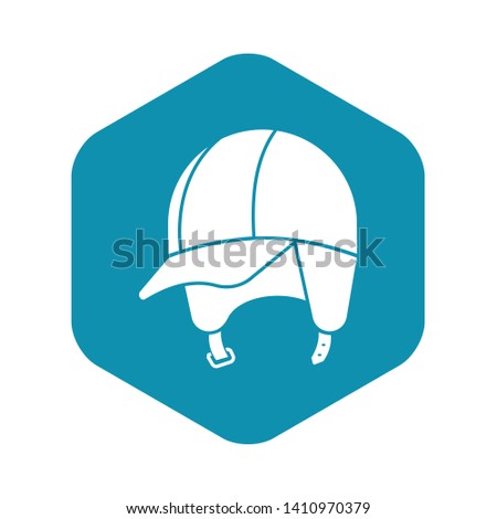Hiking helmet icon. Simple illustration of hiking helmet vector icon for web design isolated on white background