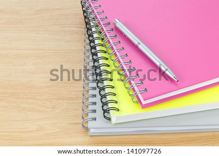 colorful and beautiful of noteboook on desk.
