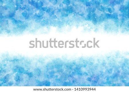 pastel color blue sky abstract or natural watercolor paint background