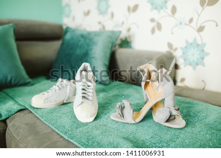 High heel and sneakers for special day