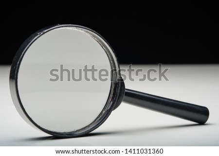 magnifying glass on the table