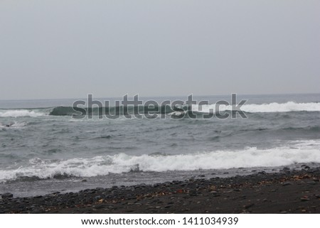 
Cloudy day rough sea in jeju island