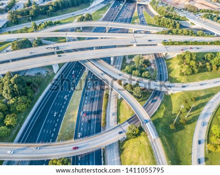 Interstate Interchange Freeway Aerial Photograph