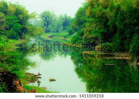 River and forest landscape picture
