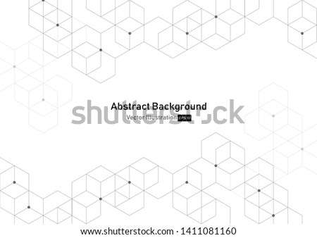 Abstract geometric background with cubes.Modern technology Polygonal structure.abstraction with lines and points.Vector illustration. Eps 10. Royalty-Free Stock Photo #1411081160