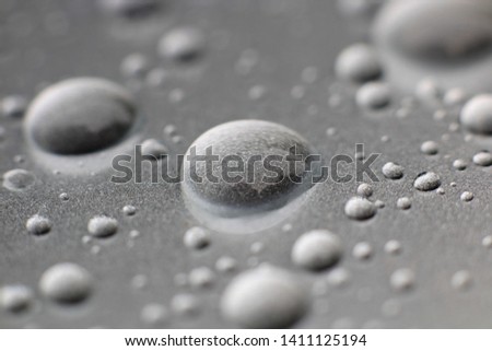 Close-up pictures of water droplets on the glass