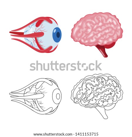 Isolated object of biology and scientific sign. Collection of biology and laboratory stock vector illustration.