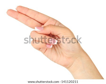 Finger Spelling the Alphabet in American Sign Language (ASL). Letter H