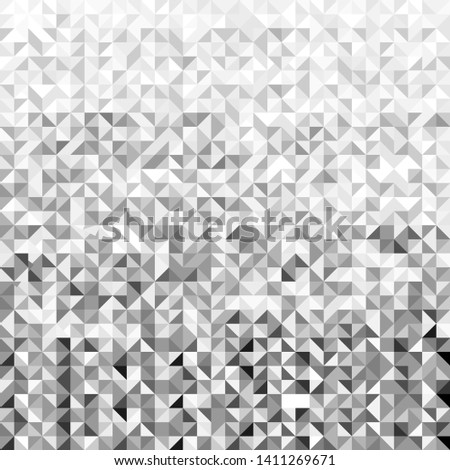 Monochrome black and white gradient abstract geometric shape seamless pattern background.