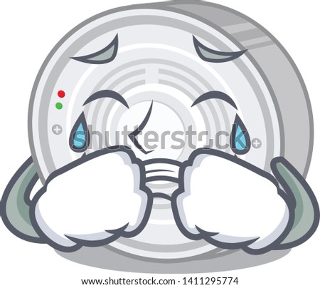 Crying smoke detector in the cartoon shape