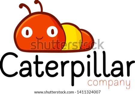 Cute and funny logo for caterpillar store or company