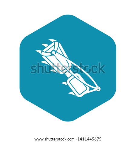 Hiking boot spike icon. Simple illustration of hiking boot spike vector icon for web design isolated on white background