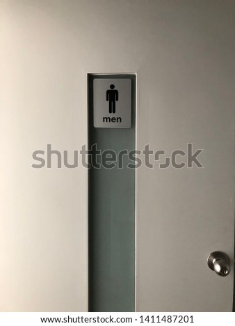 Door of toilet show only man can into