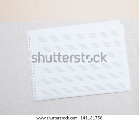 a note paper for musical notes