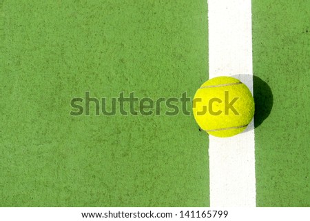 Tennis Ball On The Line court