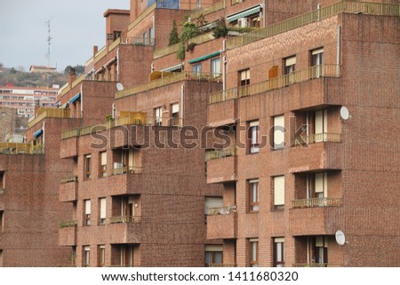 Apartment buildings in a neighborhood of Bilbao