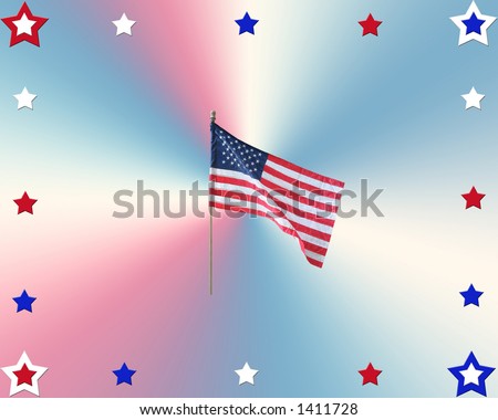 American Flag and stars