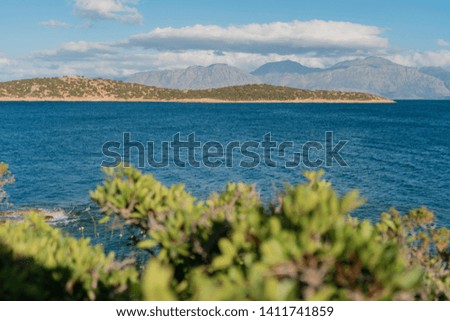 sea washing the island of Crete in Greece