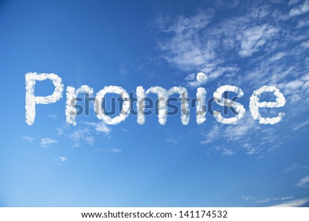 promise cloud word