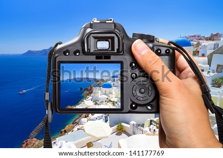 Vacations on Santorini island with the camera, Greece