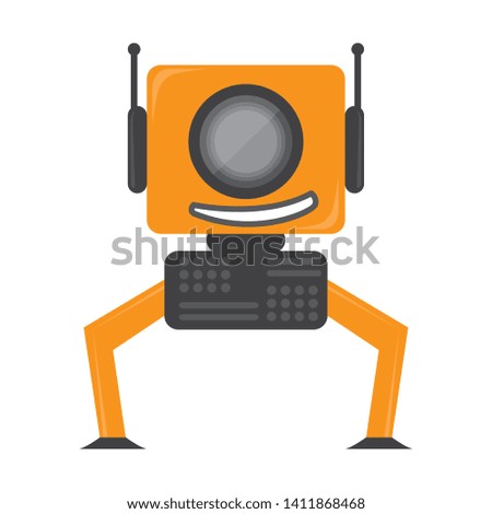 Isolated robot toy for kids - Vector illustration