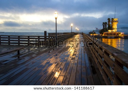 Famous pier 39 at the Fisherman's Wharf in San Francisco Royalty-Free Stock Photo #141188617