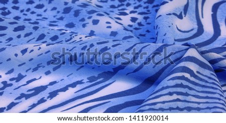 Texture, pattern, collection, silk fabric, African theme, animal skins, blue tones, Watercolor Background Photos Printed Props Princess Girl Birthday