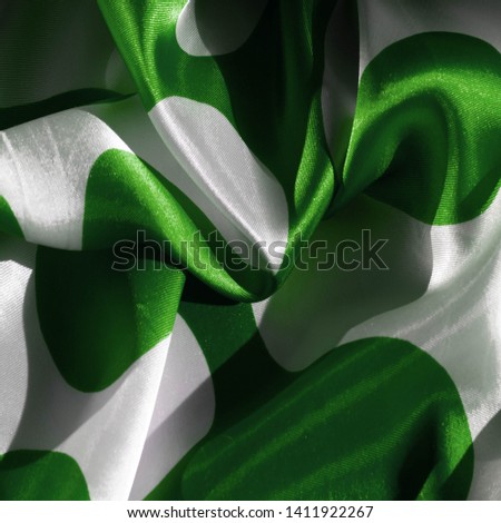 Texture, background, pattern, postcard, silk fabric, green white ovals, your projects will not go unnoticed with this fabric, buying this fabric you will be the best