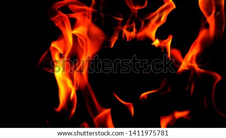 Close up of blazing fire background