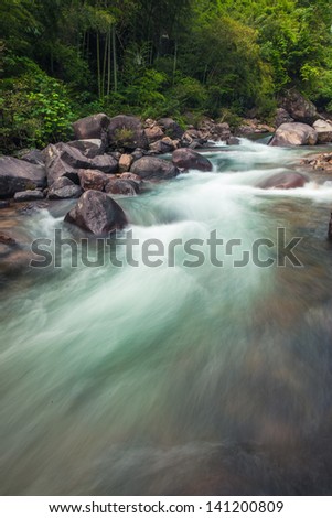 Matoushang creek in Fuzhou Zixi county,Jiangxi Province