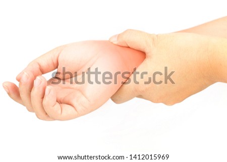 wrist bones injury white background wrist pain