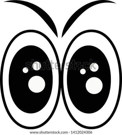 Funny cartoon eyes. The print for a t-shirt, clothes. Element for seamless wallpaper or fabric.