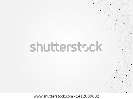 Abstract polygonal background with connected dots and lines.concept of digital technology,Internet connection.Vector illustration eps 10.