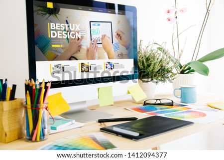Graphic design studio showing ux design website