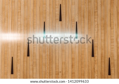 wooden bowling lanes, bowling hall